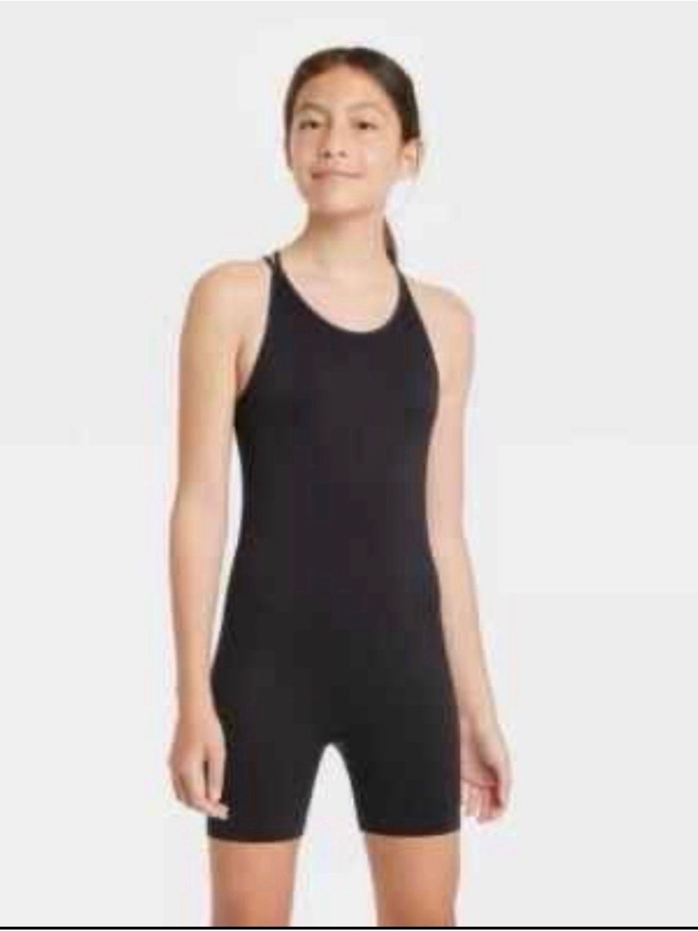 all in motion Black Girls' Racerback Short One-Piece